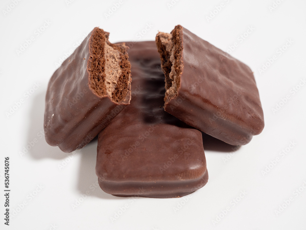 Chocolate bar on a white background. Black chocolate. Chocolate bar on a white background. Black chocolate.