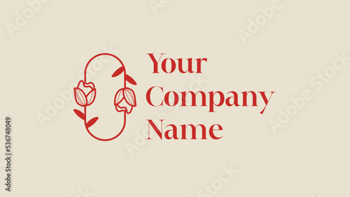 Flower Shop Vector Logo 