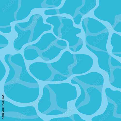 Shining blue water ripple pool abstract. Seamless blue ripples pattern. ocean or sea wave