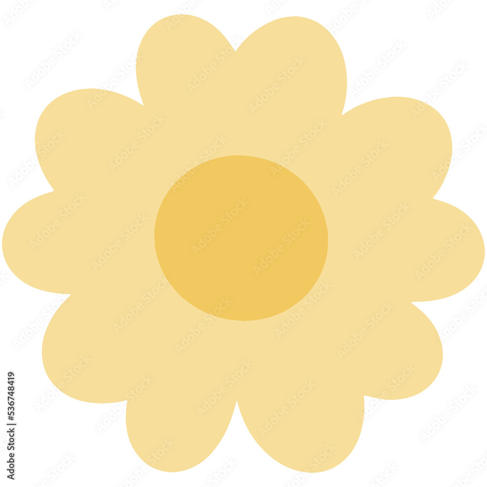 Cartoon Cute Flower Doodle Illustration Cartoon Cute Flower Doodle Illustration