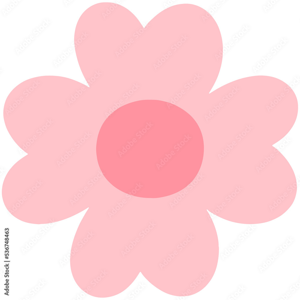 Cartoon Cute Flower Doodle Illustration Cartoon Cute Flower Doodle Illustration