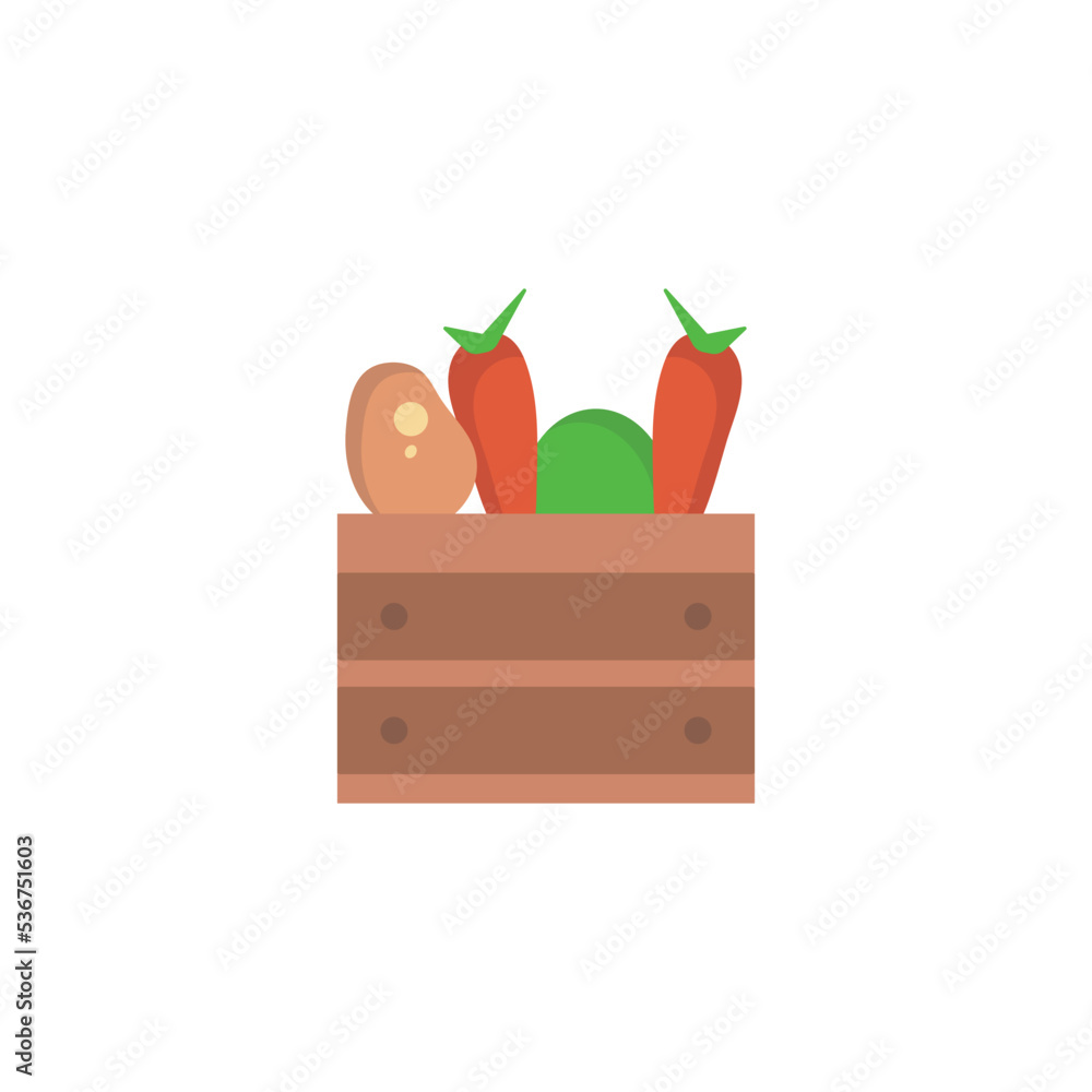 crate vegetables icon crate vegetables icon