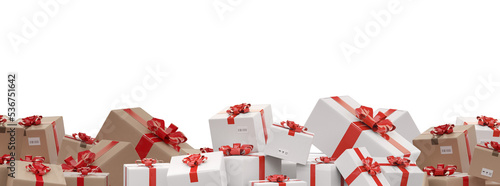 Christmas parcels postal parcels 3d-illustration