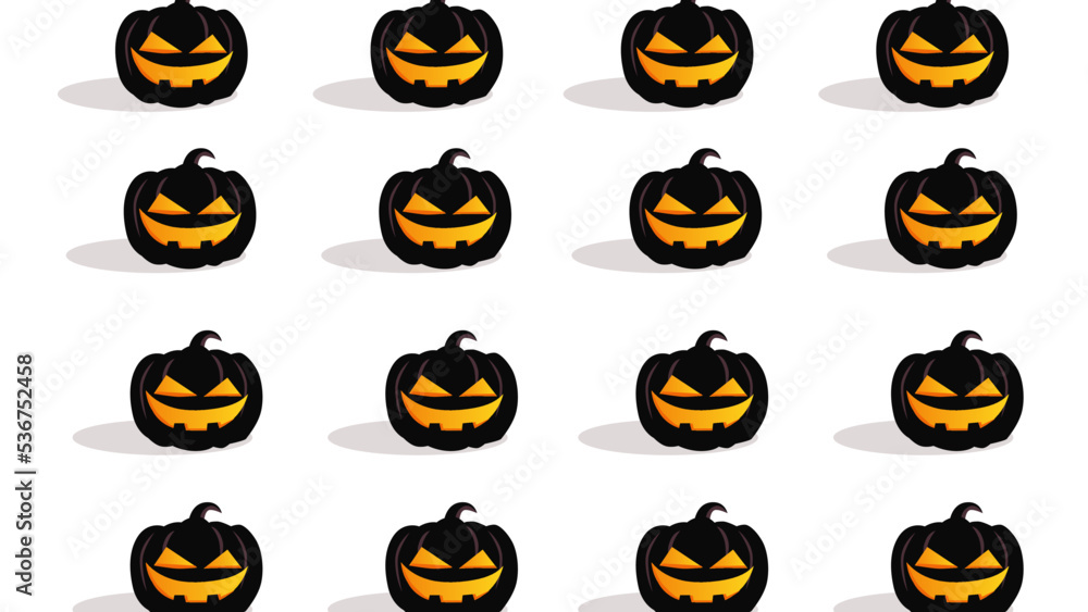 Art illustration background seamless design concept colorful icon symbol logo of black pumpkin Art illustration background seamless design concept colorful icon symbol logo of black pumpkin