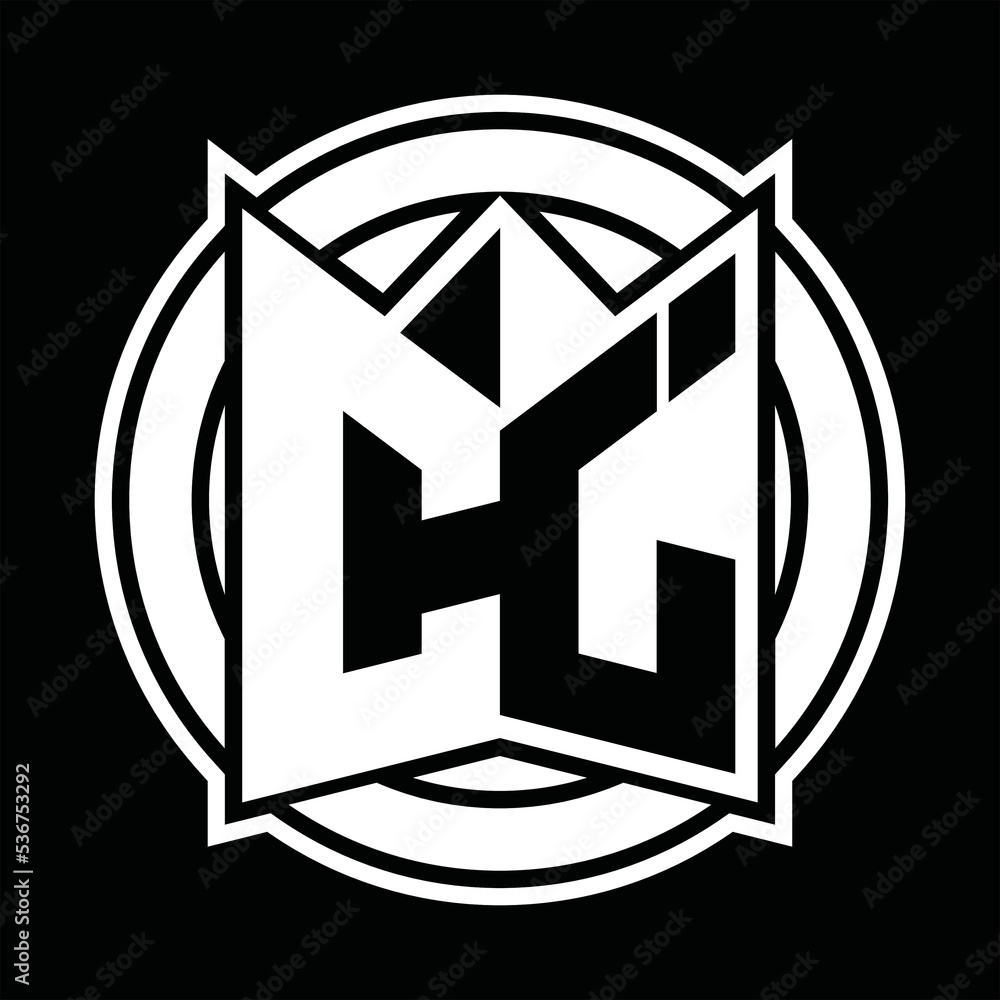 CJ Logo monogram circle rounded design Stock Vector | Adobe Stock