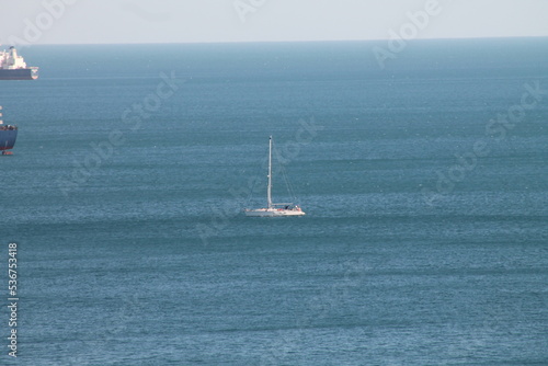 yacht in the sea © JANE LOVER