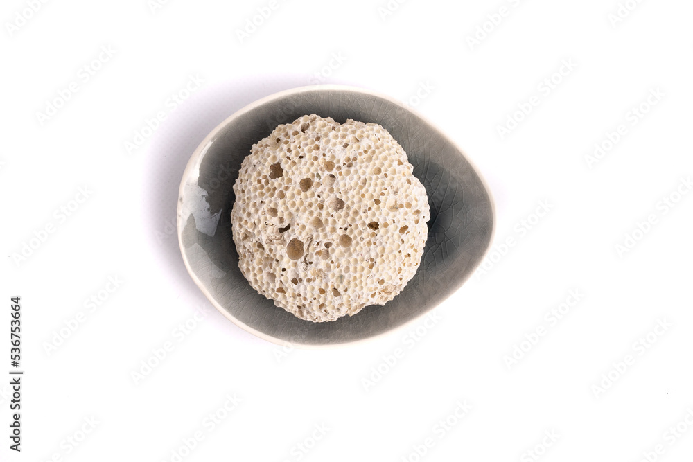 Eco friendly foot pumice on white background Eco friendly foot pumice on white background