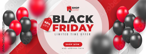 black friday sale banner social media cover template