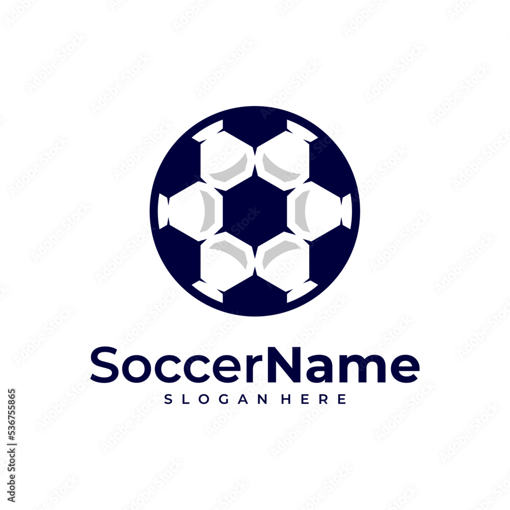 Modern Soccer logo template, Football logo design vector Modern Soccer logo template, Football logo design vector