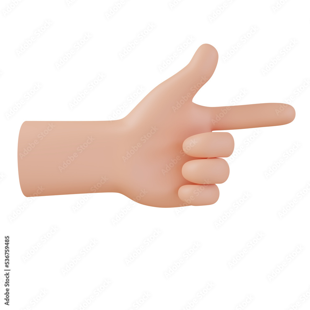 Hands gestures 3D cartoon, icon character hand, 3D render illustration Hands gestures 3D cartoon, icon character hand, 3D render illustration