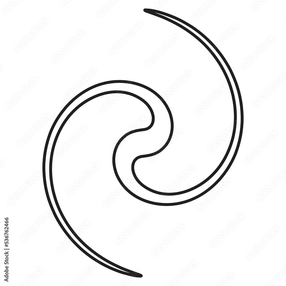 Twist element line art vector illustration Twist element line art vector illustration