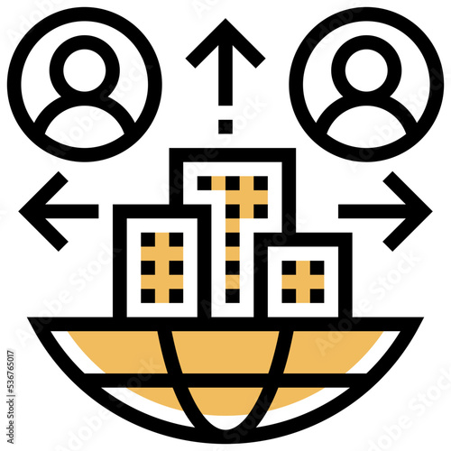 Outsourcing icon