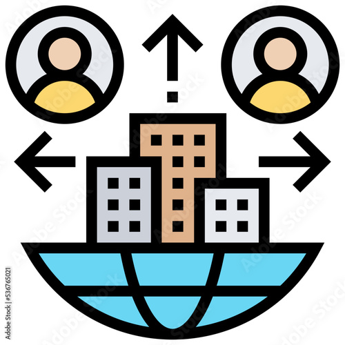 Outsourcing icon