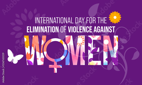 International Day for the Elimination of Violence against Women is observed every year on November 25 all across the world. Vector illustration