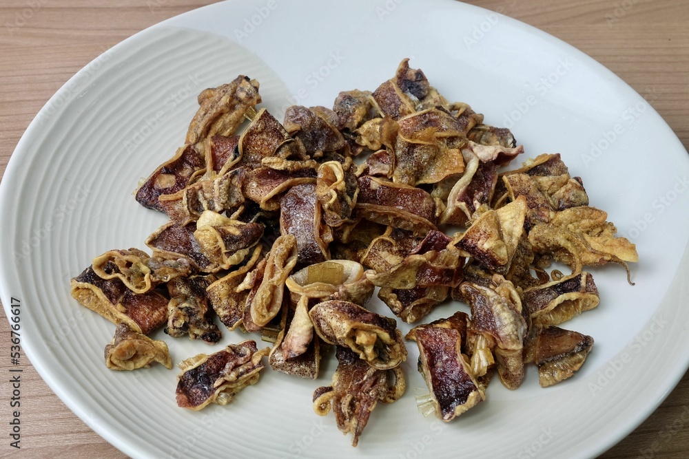 Crispy Deep Fried Salty Squid or Octopus