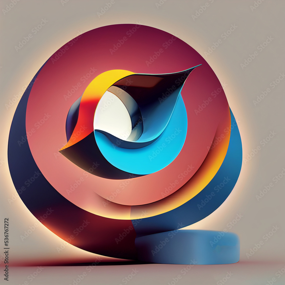 3D Logo Design Concept Art Background Illustration Stock Photo | Adobe ...