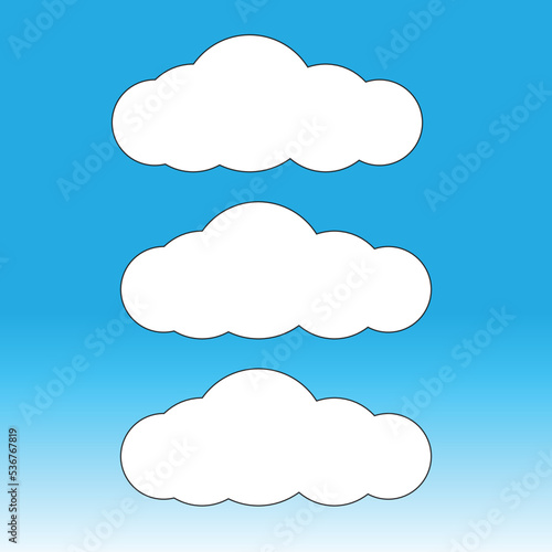 cloud in the sky abstract comic bubble vector illustration