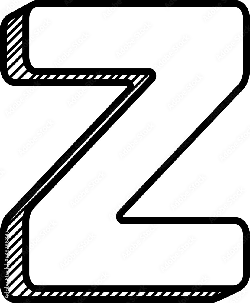 Fototapeta premium doodle alphabet letter font