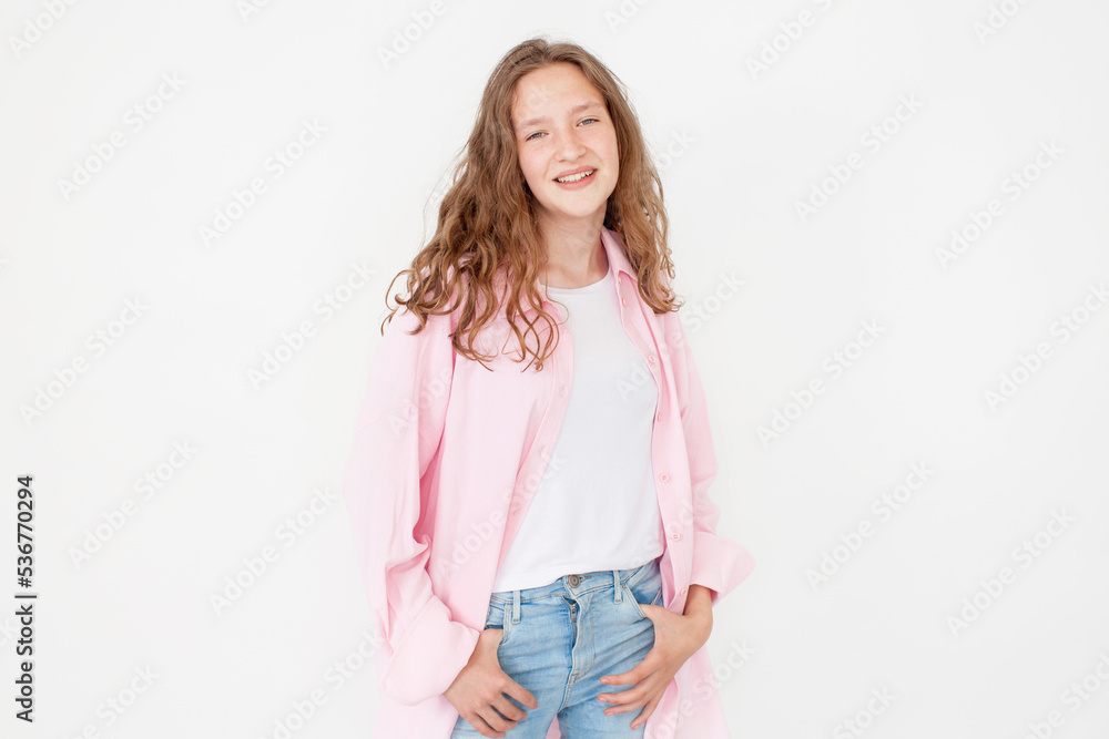 Cut young girl with happy smile Cut young girl with happy smile