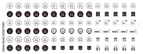 数字　ポイント　あしらい　シンプル