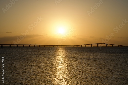 The golden sunset of Miyako Island