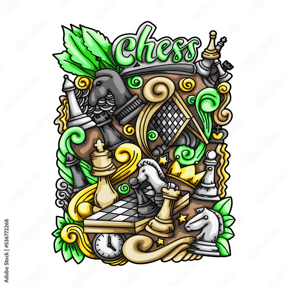 Chess Doodle Vector Illustration