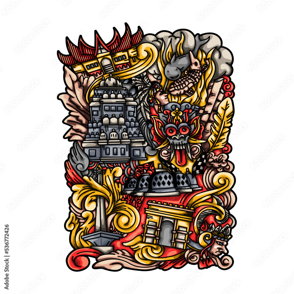 Ethnic Doodle Vector Illustration Ethnic Doodle Vector Illustration