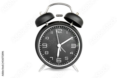 Wallpaper Mural black alarm clock isolated on white background Torontodigital.ca