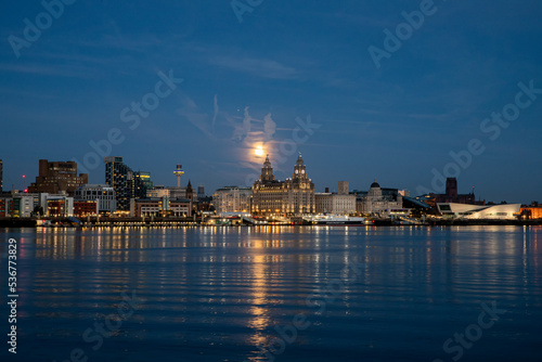 Liverpool waterfront illuminated at night © Into The Light