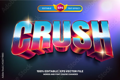 shiny crush thunder movies Bold 3D Editable text Effect Style