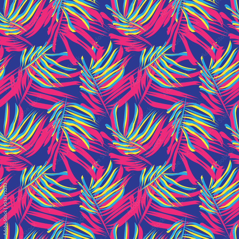 Tropical Leaf Seamless Pattern Design Tropical Leaf Seamless Pattern Design