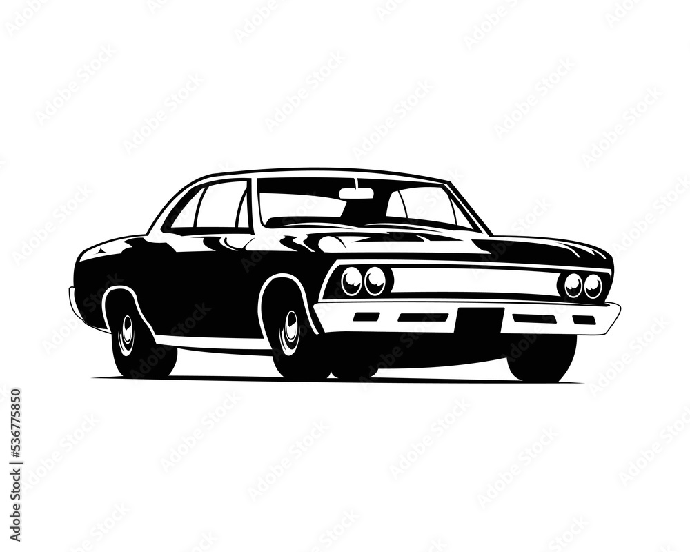 Old American Muscle Car Logo Design