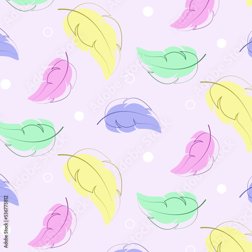 seamless pattern with feathers