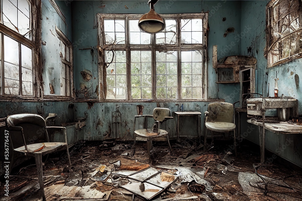 old abandoned dentist office