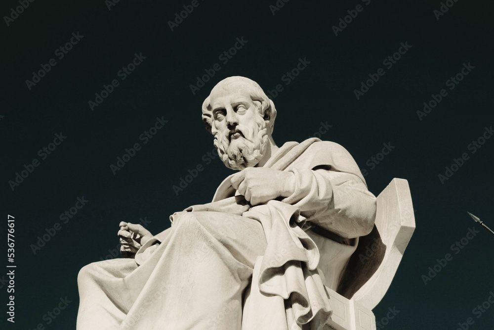 Statue of the ancient Greek philosopher Plato in Athens, Greece. Statue of the ancient Greek philosopher Plato in Athens, Greece.