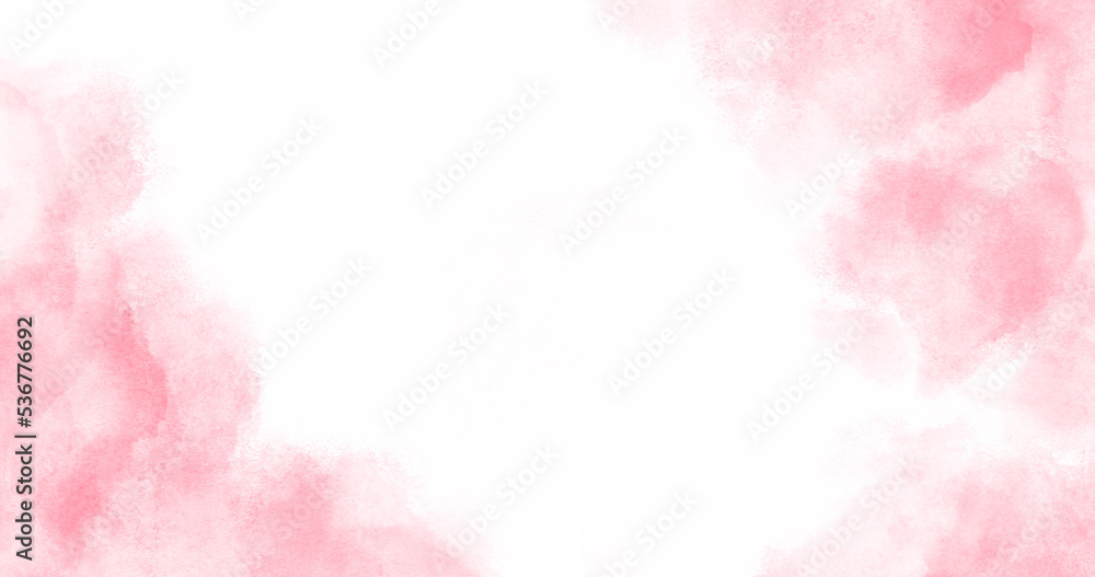 Abstract horizontal watercolor background. pink color empty space background illustration