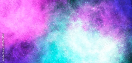 Sweet punch nebula galaxy space art background © MZUCHRIAL