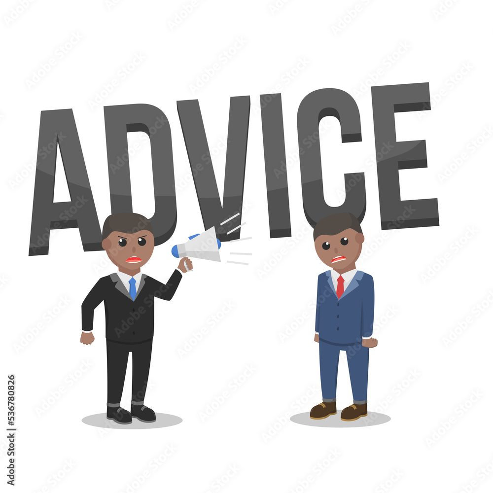 business african advice design character on white background business african advice design character on white background