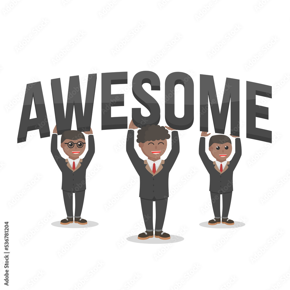business african awesome design character on white background business african awesome design character on white background