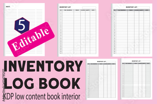 Inventory Log Book.

This Accounting record book is best for following funds and exchanges. It very well may be utilized for recording the payment and costs of individuals, private ventures, or locall