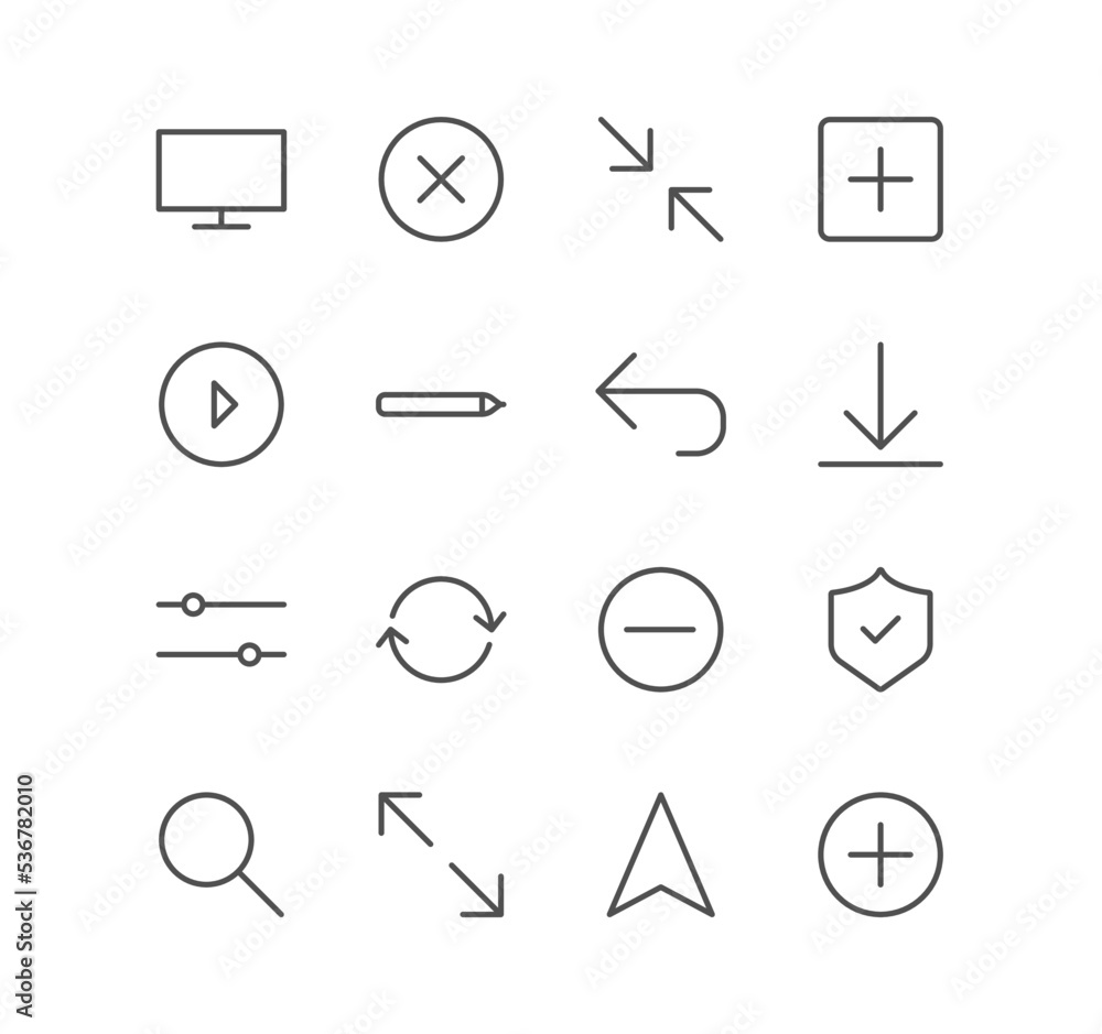 Set of interface and web icons, download, magnifying glass, shield, refresh, navigation and linear variety vectors.
Set of interface and web icons, download, magnifying glass, shield, refresh, navigation and linear variety vectors.