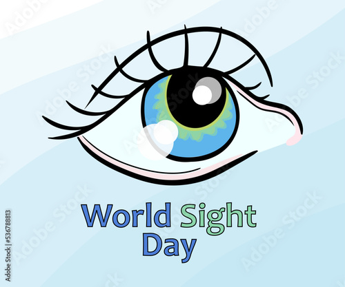 World sight day. Flat illustration for web design