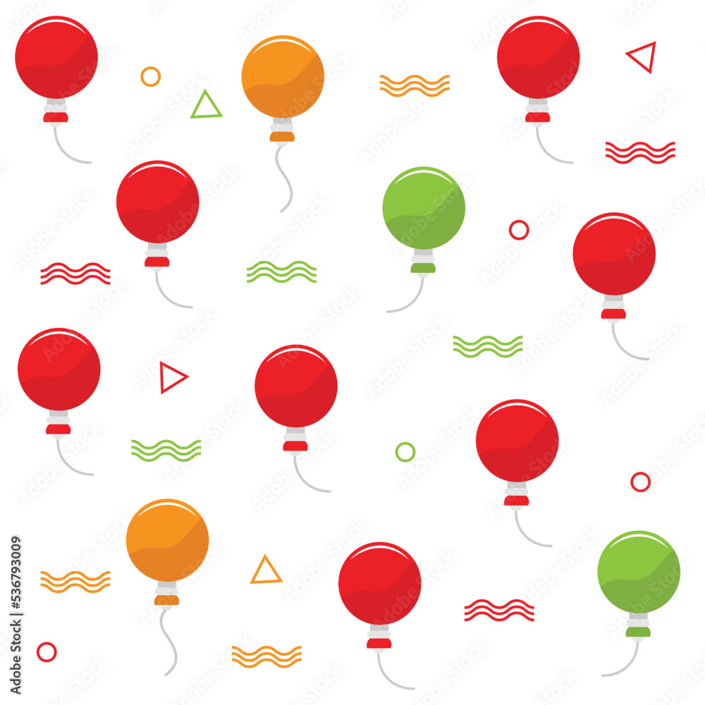 Colorful balloons pattern background on white. Colorful balloons pattern background on white.