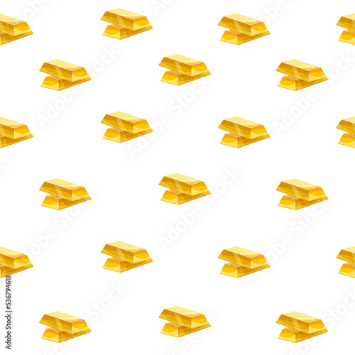 Gold bar seamless pattern, bullions golden treasury luxury rich