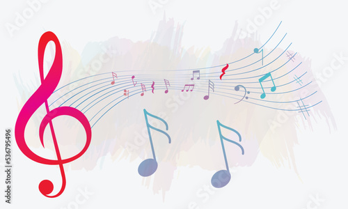 
Music background vector design 2022, Abstract Musical Background With Notes vector design 