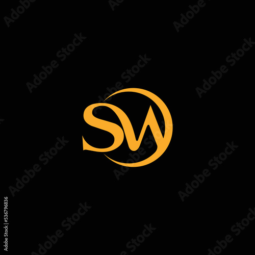 Alphabet SW letter S and W logo design, SW Creative Typography Vector Template Symbol Modern Logo