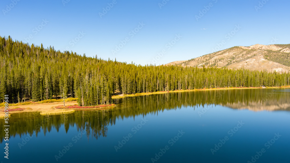 Idaho mountain lake and healthy forest