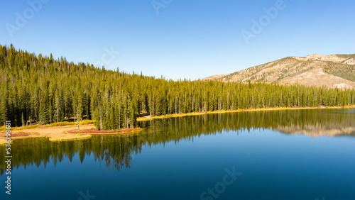 Idaho mountain lake and healthy forest