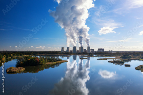 Kohlekraftwerk Jänschwalde in Brandenburg aus der Luft fotografiert