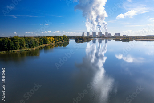 Luftbild vom Dampfkraftwerk, Kohlekraftwerk in Jänschwalde © Tilo Grellmann